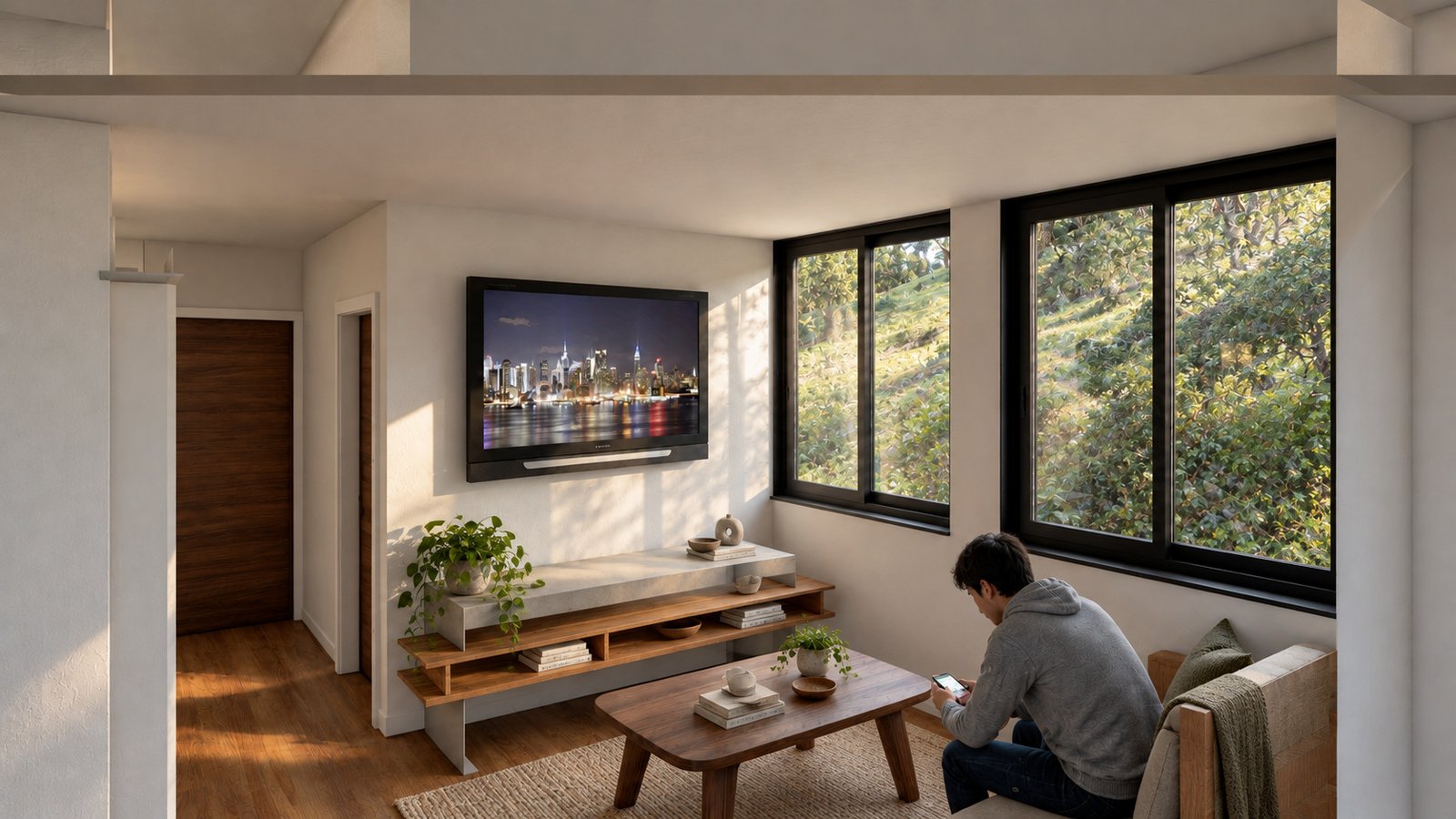 Vivienda Luengo, visualización 3D, vista 3