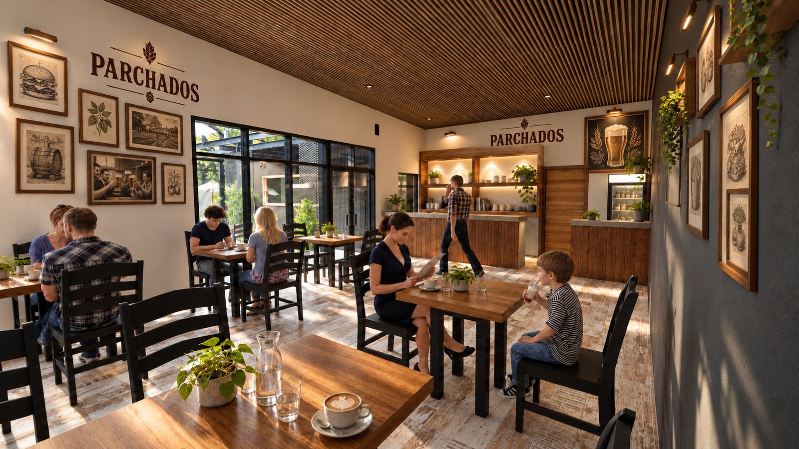 Restaurant Parchados, visualización 3D, vista 4